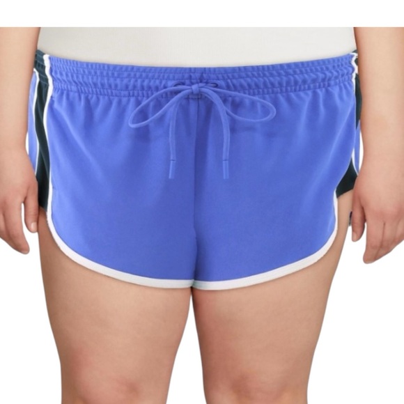 ATHLETIC WORKS WOMEN'S SIZE XXXL (22) SIDE SEAM RUNNING SHORTS Blue - Picture 1 of 13